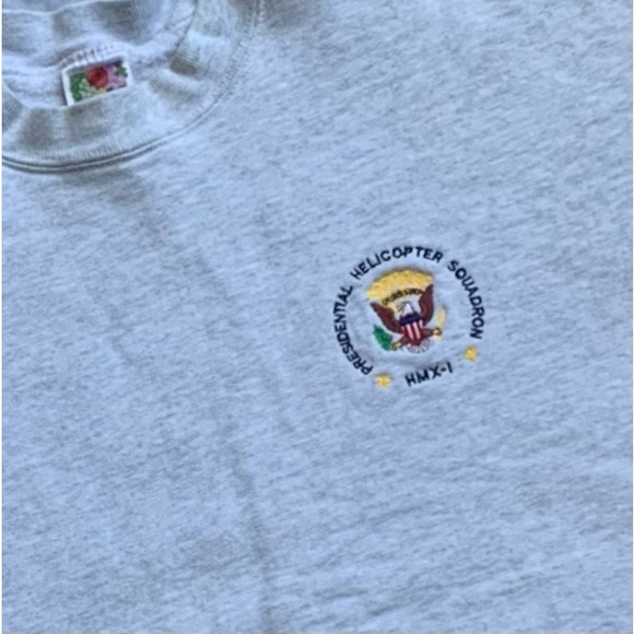 HMX MARINE ONE Presidential Helicopter Squadron heather gray thick sweatshirt XL - Picture 1 of 10